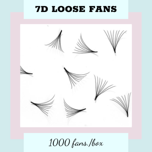 1000FANS - 7D LOOSE PROMADE FANS POINTY BASE, SOFT, DARK