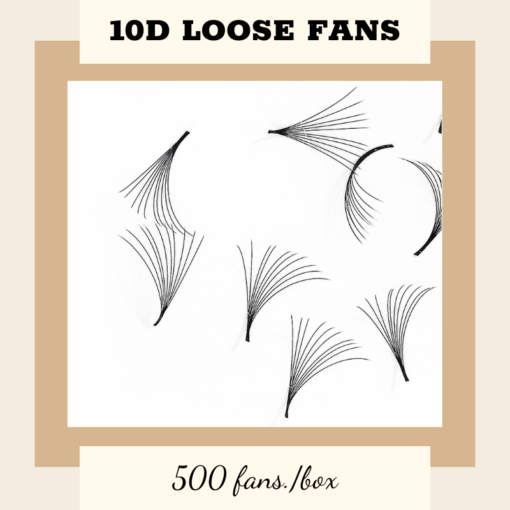 500FANS - 10D LOOSE PROMADE FANS POINTY BASE, SOFT, DARK