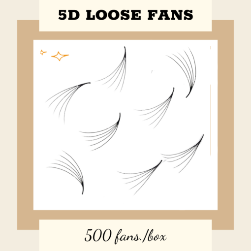 500FANS - 5D LOOSE PROMADE FANS POINTY BASE, SOFT, DARK