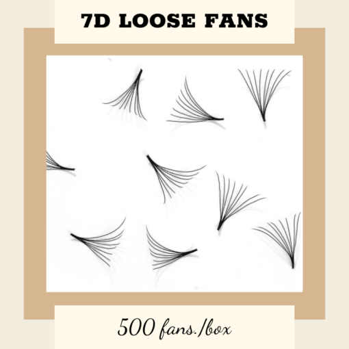 500FANS - 7D LOOSE PROMADE FANS POINTY BASE, SOFT, DARK