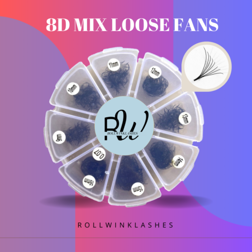 1000 FANS PER BOX - 8D MIX LENGTH LOOSE FANS