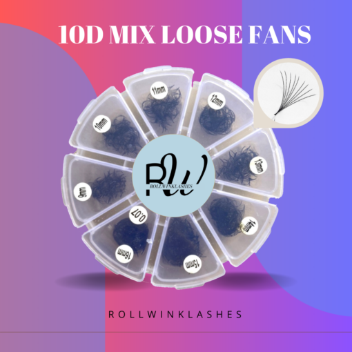 1000 FANS PER BOX - 10D MIX LENGTH LOOSE FANS